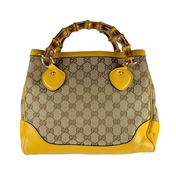 GUCCI Brown Leather Bamboo Shoulder Bag - Picture 1 of 5